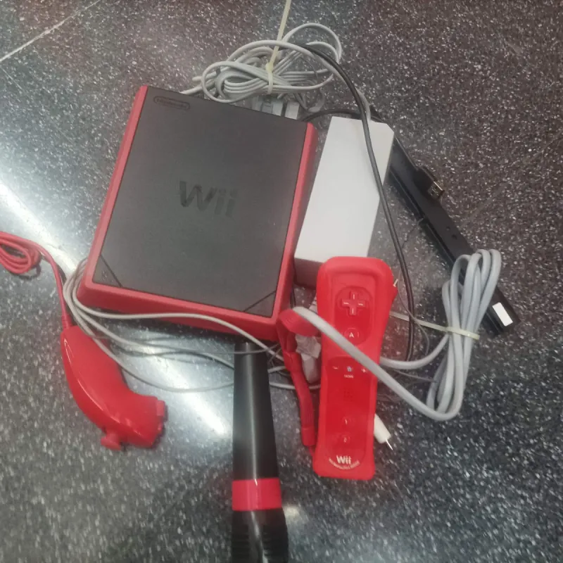 Consola Nintendo Wii Roja y Negra + Juegos afbeelding 5