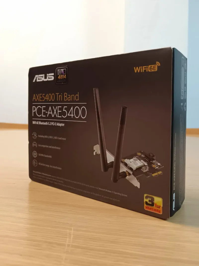 Tarjeta WIFI E 6 + Bluetooth ASUS PCE AXE5400