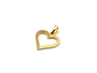 colgante oro 18k con piedra con circonita