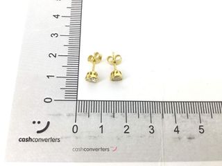 pendientes oro 18k con piedra con diamante de laboratorio