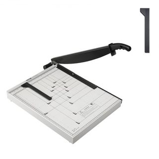 Cortadora de Papel, Trimmer Guillotina, Longitud de Corte de 457.2 mm, Capacidad de 20 Hojas, Cortadora de Papel Guillotina de Alta Resistencia con Barandilla de Protección/Bloqueo de Cuchilla par...