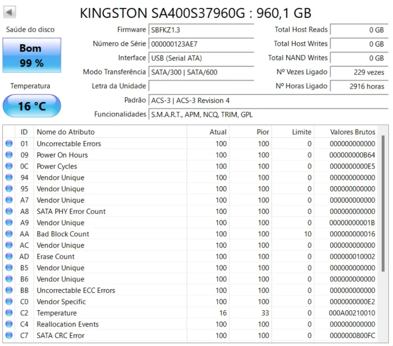SSD Kingston A400 960GB afbeelding 3
