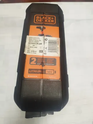 Caja Taladro Black+Decker 18V