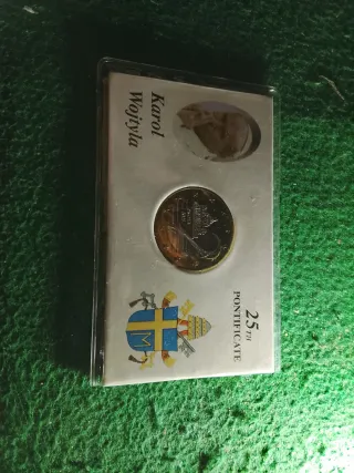 Moneda 2€ Papa Karol Wojtyla 25 Aniversario