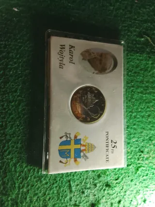 Moneda 2€ Papa Karol Wojtyla 25 Aniversario
