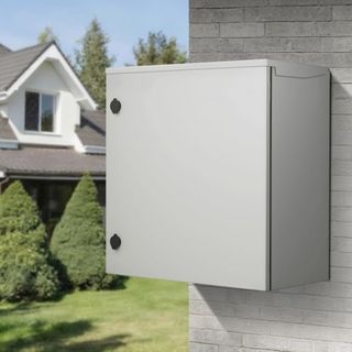 Caja Eléctrica, 60x60x30 cm, Enclosure Exterior Certificado UL NEMA 4, IP65 a Prueba de Agua y Polvo, Caja de Juntas de Acero al Carbono Laminado en Frío con Bisagra para Uso Interior y Exterior, ...