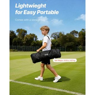 Portería de Lacrosse, Red de Lacrosse Pequeña de 4' x 4' para Niños, Portería de Lacrosse Plegable y Portátil con Bolsa de Transporte, Equipo de Entrenamiento de Marco de Hierro para el Jardín, Co...