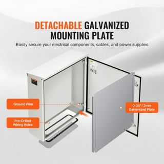 Caja de Enclosure de Acero Eléctrico NEMA 4 para Exterior 60x60x20 cm UL