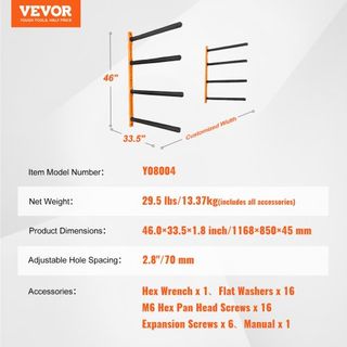 Soporte de Kayak de Pared, Soportes de Kayak Montados en la Pared para 4 Kayaks, Soportes de Almacenamiento de Kayak con Brazos Ajustables y Acolchados, Colgador de Kayak de 181.4 kg para Garaje I...
