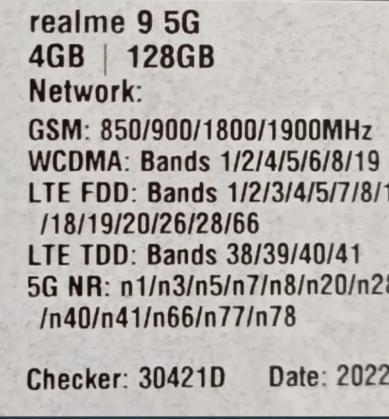 Teléfono Realme 9 5G afbeelding 4