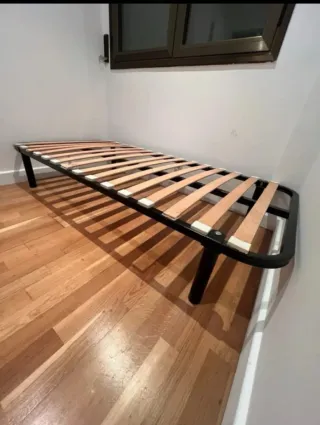 Somier metálico con lamas de madera