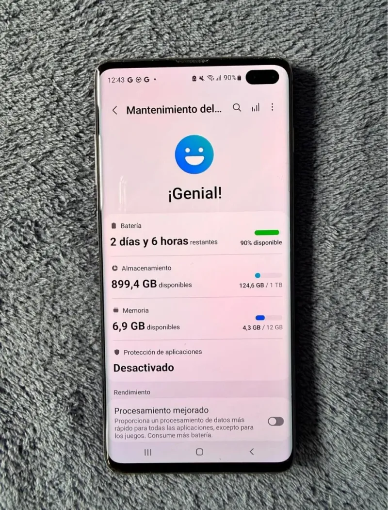 Samsung S10 Plus Plata/Blanco afbeelding 2