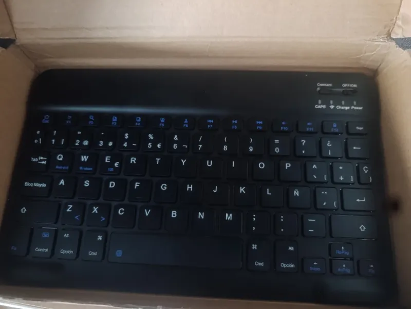 Mini teclado español Bluetooth para tablet afbeelding 2