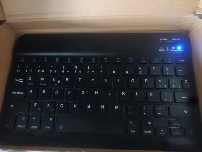 Mini teclado español Bluetooth para tablet afbeelding 4