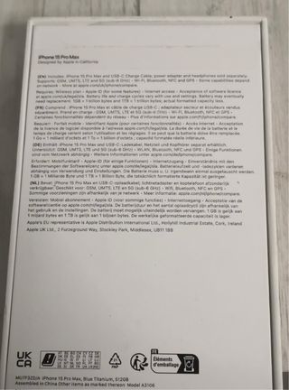 iPhone 15 Pro Max Azul Titanio 512GB