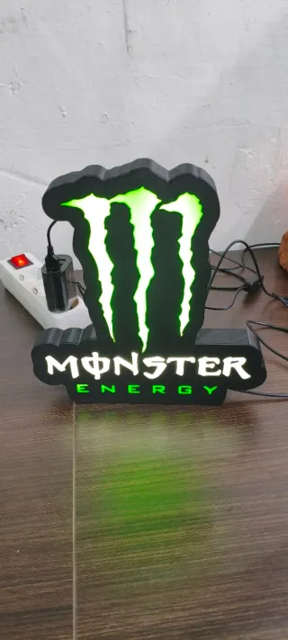 Lámpara LED Monster Energy
