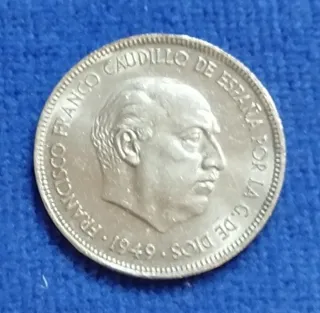 5 Pesetas 1949.