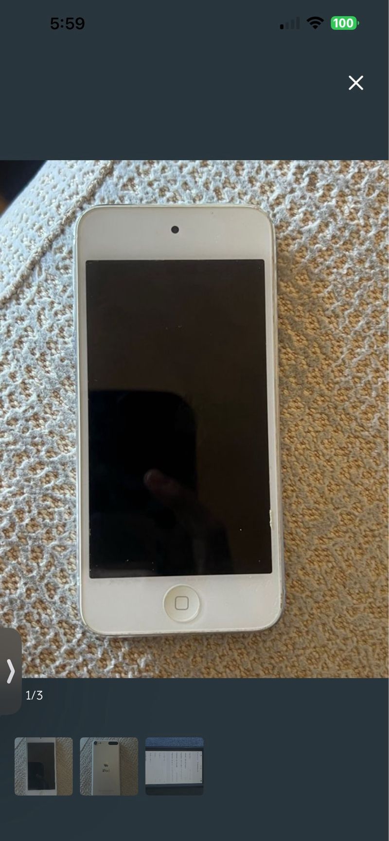 iPod Touch 6ª Gen Plata/Blanco