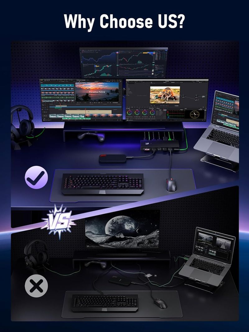 LEMORELE Dock 13en1 Triple Pantalla 4K 60Hz PD100W afbeelding 7