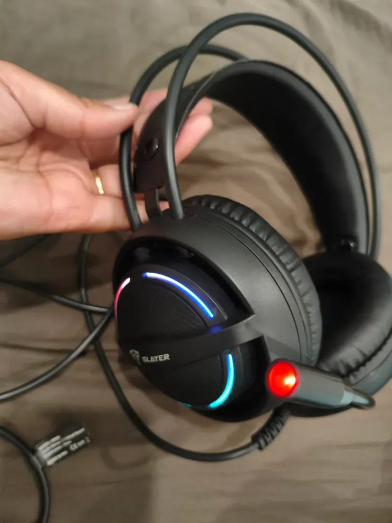 Auriculares gamer de Slayer con diseño moderno y iluminación afbeelding 4