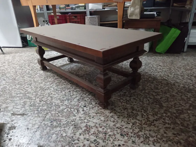 Tavolo porta TV in legno scuro afbeelding 3