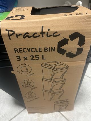 Set 3 bidoni raccolta differenziata