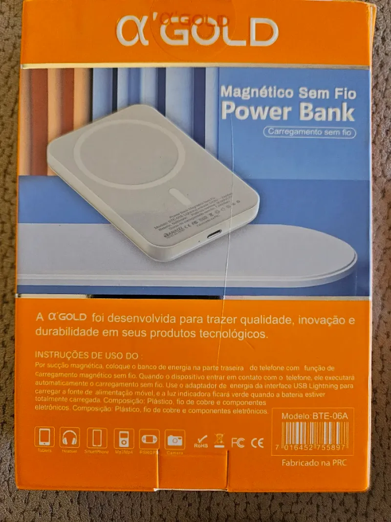 Power Bank Magnético Inalámbrico 5000 mAh α’Gold Pro afbeelding 5