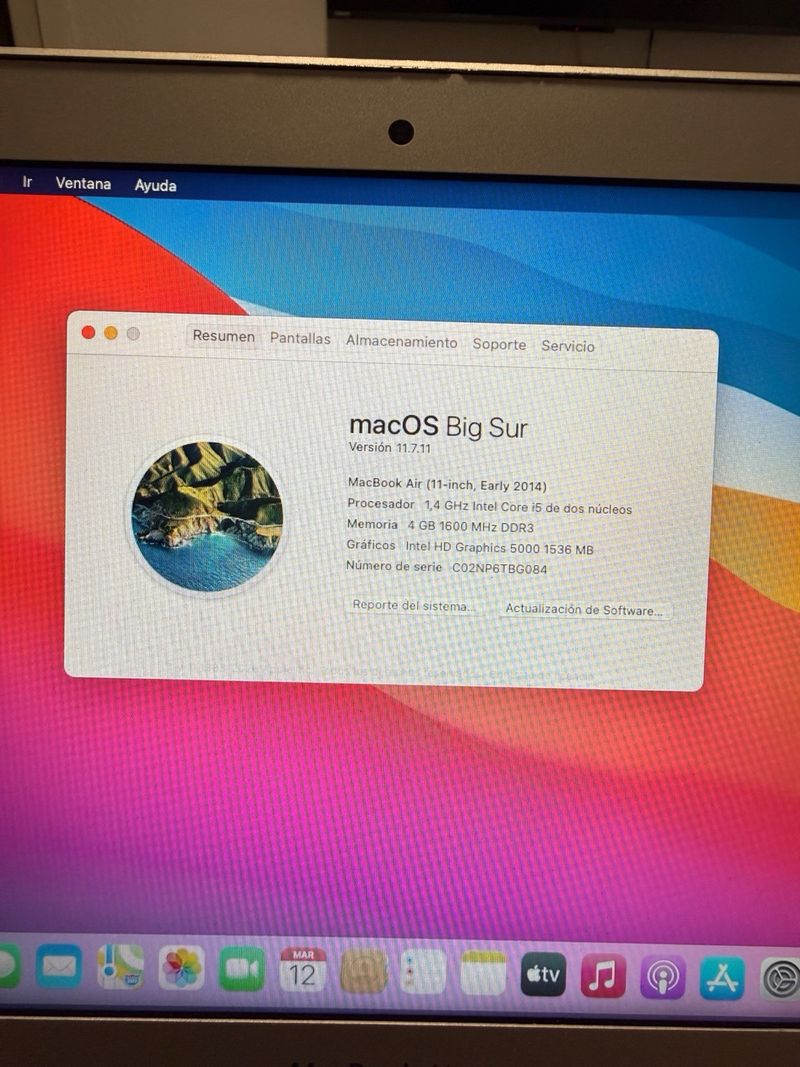Macbook Air 11 250GB Plata afbeelding 5