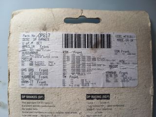 Pastillas de freno para moto