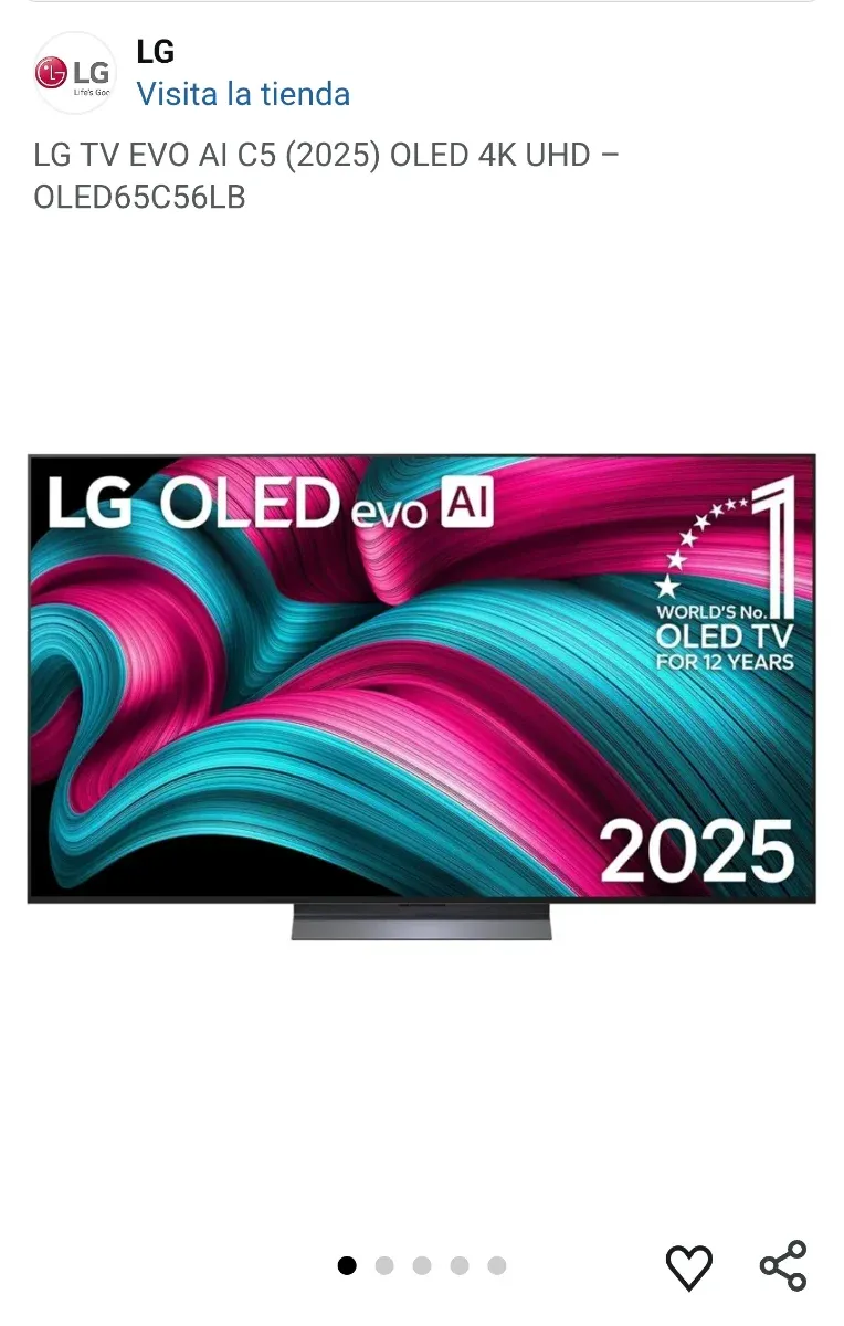 LG OLED TV 65 4K UHD OLED65C56LB 2025 Nuevas