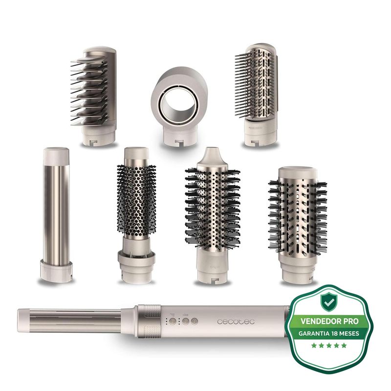 Cecotec AirGlam 8 Cepillo Secador Modelador de Aire Champagne