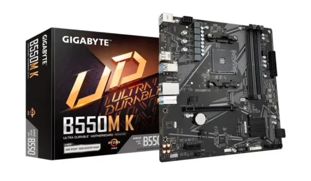 Gigabyte B550M K Placa Base (Comprada por error)