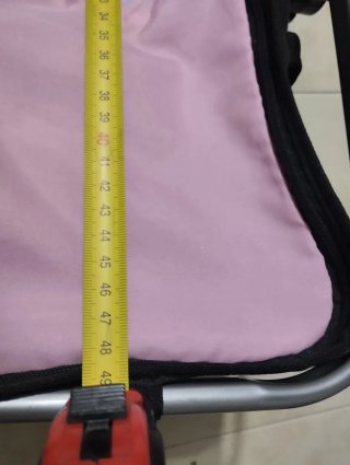 Carrito de muñecas rosa