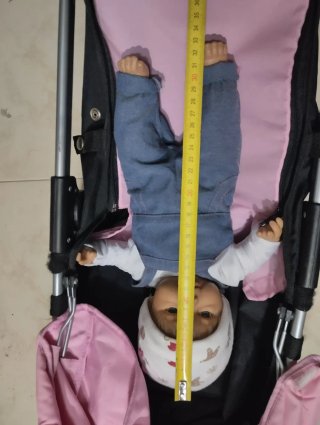Carrito de muñecas rosa