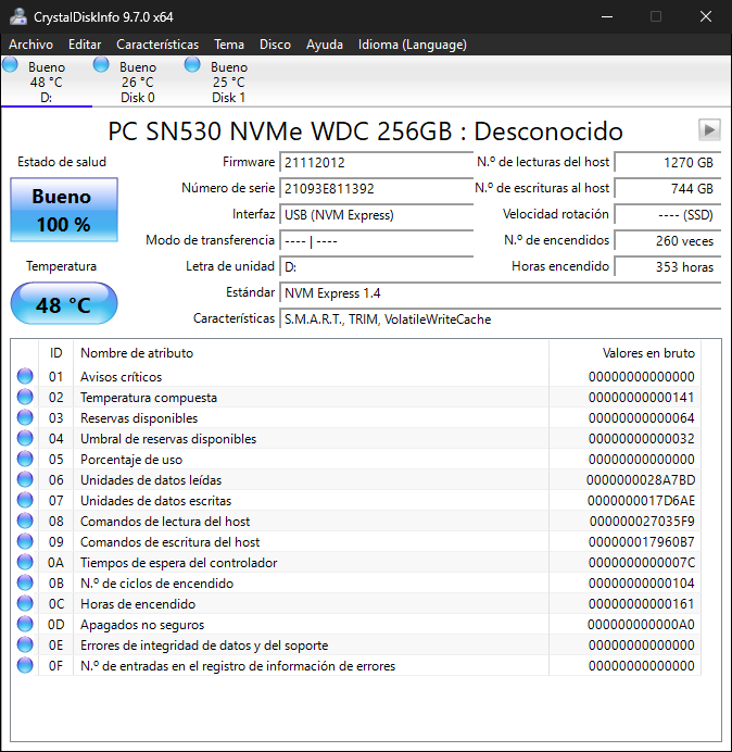 Lote x2 SSD 256GB NVMe afbeelding 3