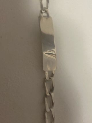 Esclava de plata con placa