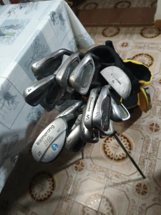 20 Palos de Golf con Bolso Negro y Amarillo