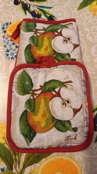 Set Guanto Cucina e Presina Mela