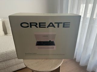 Tocadiscos Vintage Beige y Negro