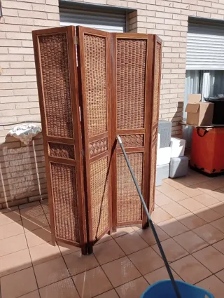 Biombo ratán 4 paneles