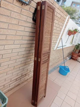 Biombo ratán 4 paneles