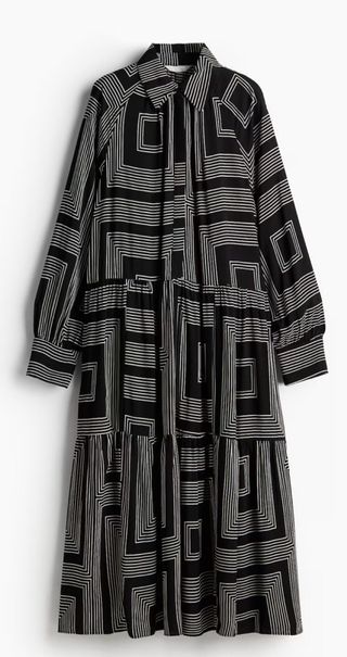 Vestido H&M Midi Estampado Geométrico