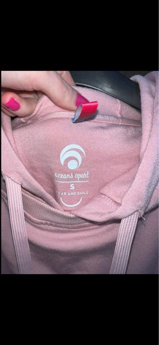 Felpa con cappuccio rosa