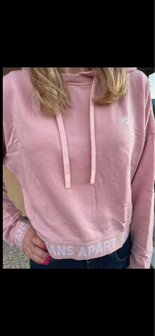 Felpa con cappuccio rosa