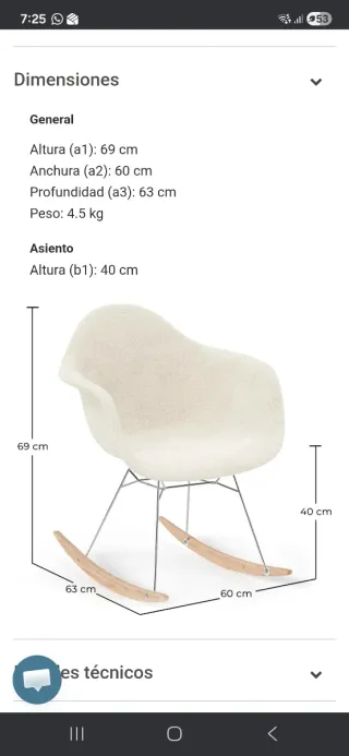 Sillas Mecedoras Blancas
