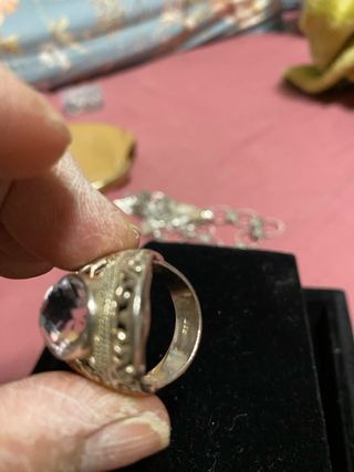 Anillo Plata y Cuarzo Blanco