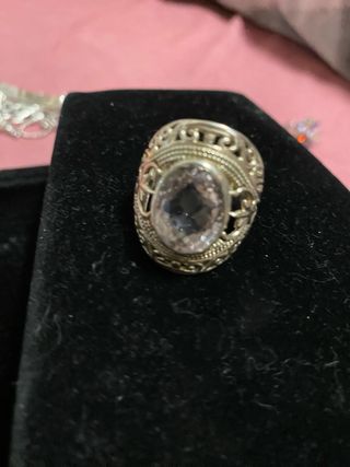 Anillo Plata y Cuarzo Blanco