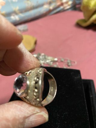 Anillo Plata y Cuarzo Blanco