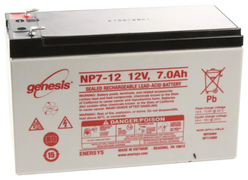 Batería Enersys NP7-12T 12V 7Ah AGM Nueva.
