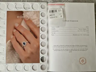 Anello cuore oro bianco 18k con diamante HSI 0,02k